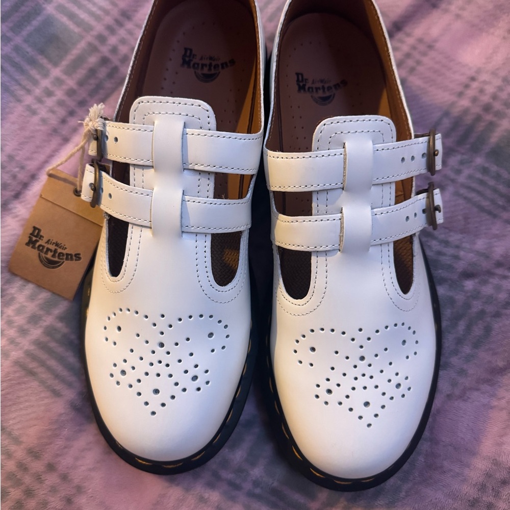 New White Dr. Martens Maryjanes